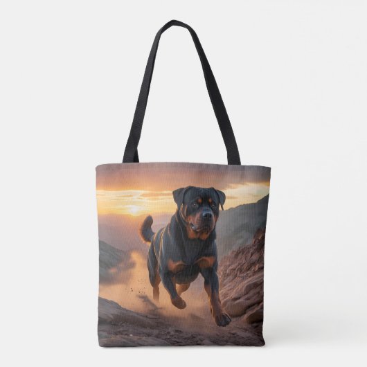 Rottweiler Elegant Canvas tas (Achterkant)