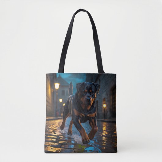 Rottweiler Elegant Canvas tas (Voorkant)