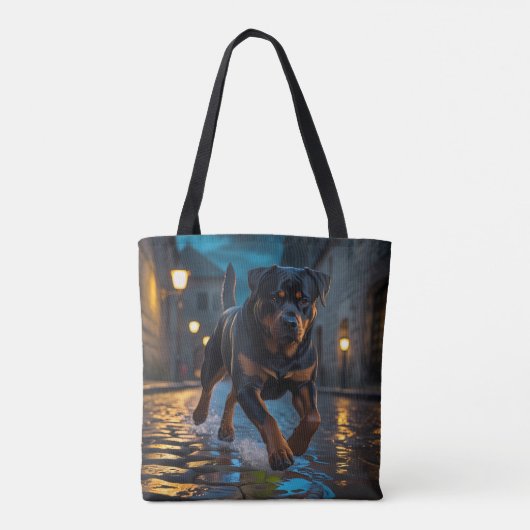 Rottweiler Elegant Canvas tas (Achterkant)