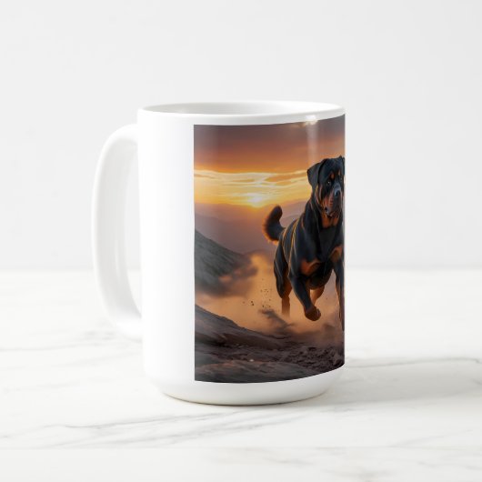Rottweiler Elegant Coffee Mok (Voorkant links)