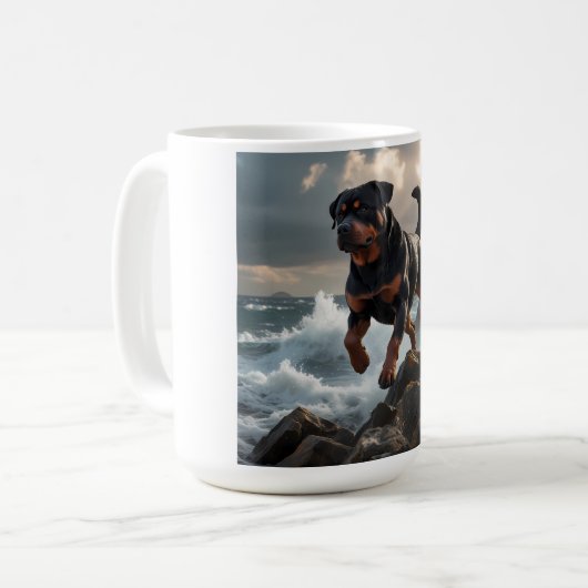 Rottweiler Elegant Coffee Mok (Voorkant links)
