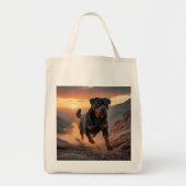 Rottweiler Elegant Grocery Canvas tas (Voorkant)