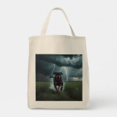 Rottweiler Elegant Grocery Canvas tas (Achterkant)