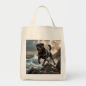 Rottweiler Elegant Grocery Canvas tas (Voorkant)