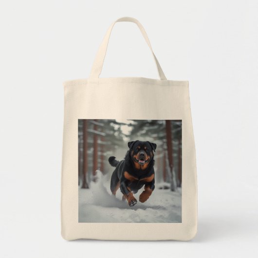 Rottweiler Elegant Grocery Tote Bag (Voorkant)