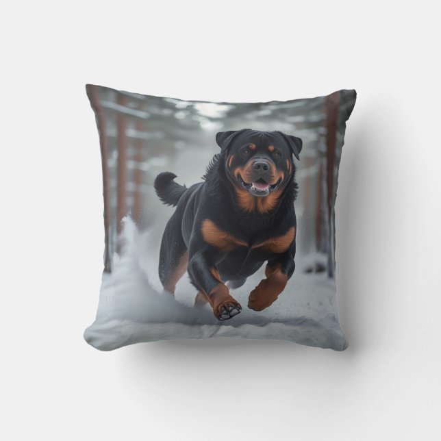 Rottweiler Elegant Throw Pillow Kussen (Voorkant)
