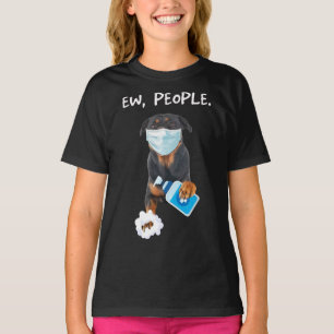 rottweiler Ew People Dog die een gezichtsmasker gr T-shirt