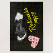 Rottweiler Eyes Solid Color 1000-stuk Jigzaag Puzz Legpuzzel (Verticaal)