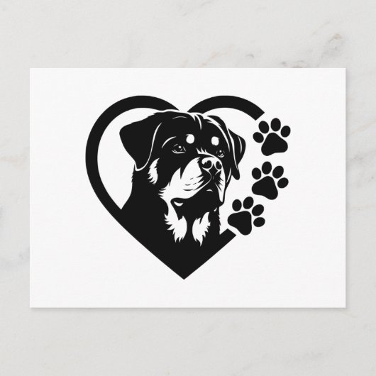 Rottweiler Feestdagenkaart (Voorkant)