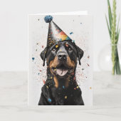 Rottweiler-feestwenskaart Bedankkaart (Voorkant)