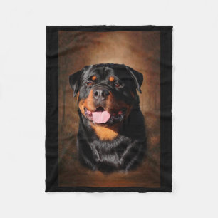Rottweiler Fleece Blanket Deken
