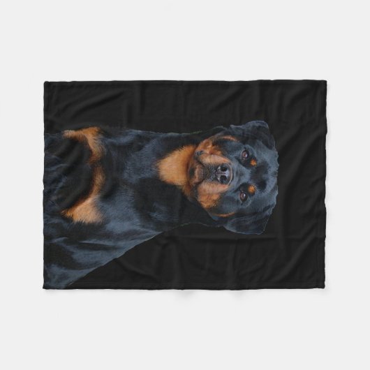 Rottweiler  fleece deken (Voorkant (Horizontaal))