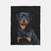 Rottweiler fleece deken (Voorkant)