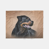 Rottweiler Fleece Deken (Voorkant (Horizontaal))