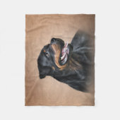 Rottweiler Fleece Deken (Voorkant)