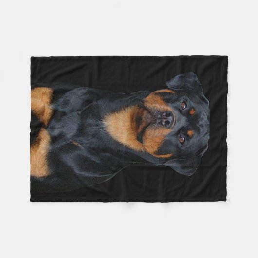 Rottweiler   fleece deken (Voorkant (Horizontaal))