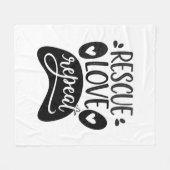 Rottweiler Fleece Deken (Voorkant (Horizontaal))