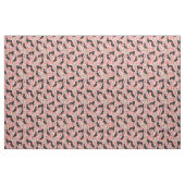 Rottweiler  floraals roze stof (Fat Quarter)