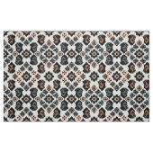Rottweiler Floral Geometric Pattern Stof (Fat Quarter)