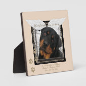 Rottweiler Foto Herdenkingsengel Vleugels Pootafdr Fotoplaat (Voorkant)