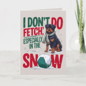 Rottweiler Funny Dog Christmas Kaart (Voorkant)
