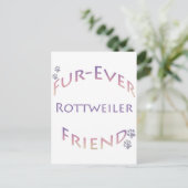 Rottweiler Furever Vriend Briefkaart (Staand voorkant)