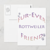 Rottweiler Furever Vriend Briefkaart (Voorkant / Achterkant)