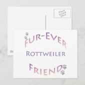 Rottweiler Furever Vriend Briefkaart (Voorkant / Achterkant)