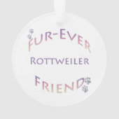 Rottweiler Furever Vriend Ornament (achterkant)