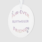 Rottweiler Furever Vriend Ornament (voorkant)