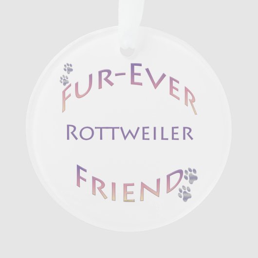 Rottweiler Furever Vriend Ornament (voorkant)