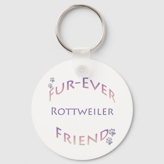 Rottweiler Furever Vriend Sleutelhanger (Voorkant)