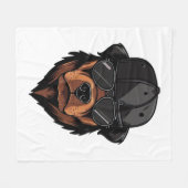 Rottweiler Gangster Fleece Deken (Voorkant (Horizontaal))