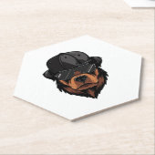 Rottweiler Gangster Kartonnen Onderzetters (Schuin)