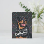 Rottweiler Gelukkige Verjaardag Briefkaart (Staand voorkant)