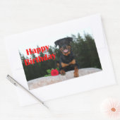 rottweiler-gelukkige verjaardag rechthoekige sticker (Envelop)