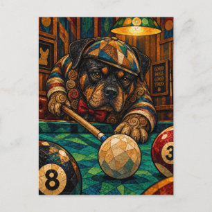 Rottweiler, geometrisch mozaïek briefkaart