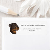 Rottweiler German Return Address Label (Insitu)