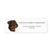Rottweiler German Return Address Label (Voorkant)