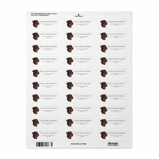 Rottweiler German Return Address Label (Full Sheet)