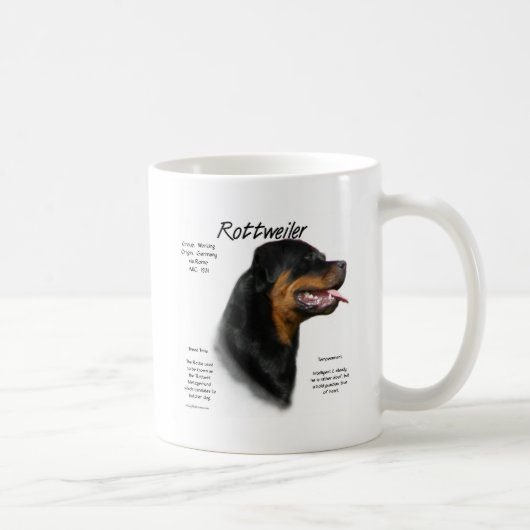 Rottweiler Geschiedenis Ontwerp Koffiemok (Rechts)