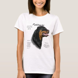 Rottweiler Geschiedenis Ontwerp T-shirt