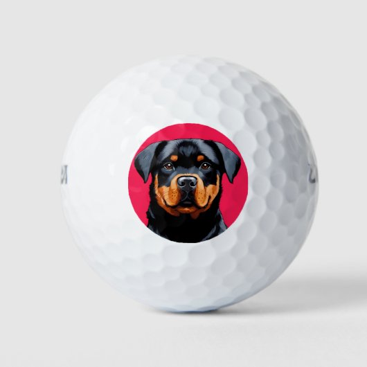 Rottweiler Golfballen (Voorkant)