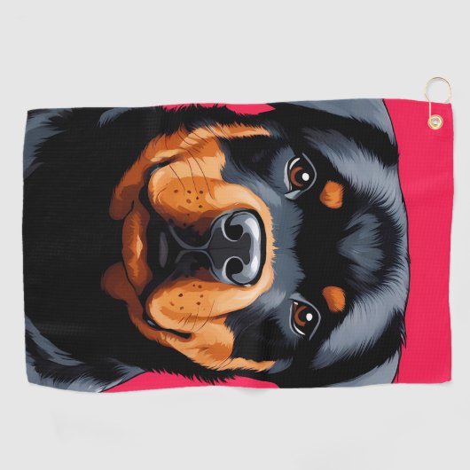 Rottweiler Golfhanddoek (Horizontaal)