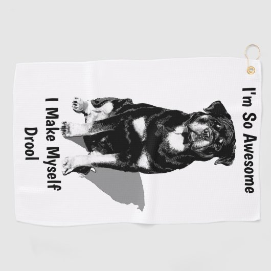 Rottweiler Golfhanddoek (Horizontaal)