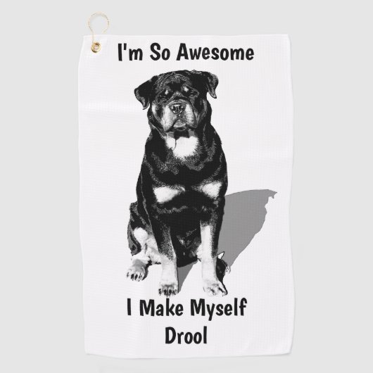 Rottweiler Golfhanddoek (Voorkant)