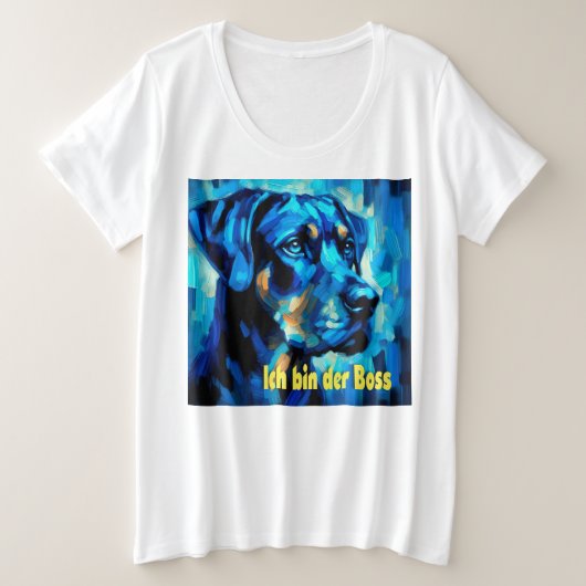 Rottweiler Grote Maat T-shirt (Design voorkant)