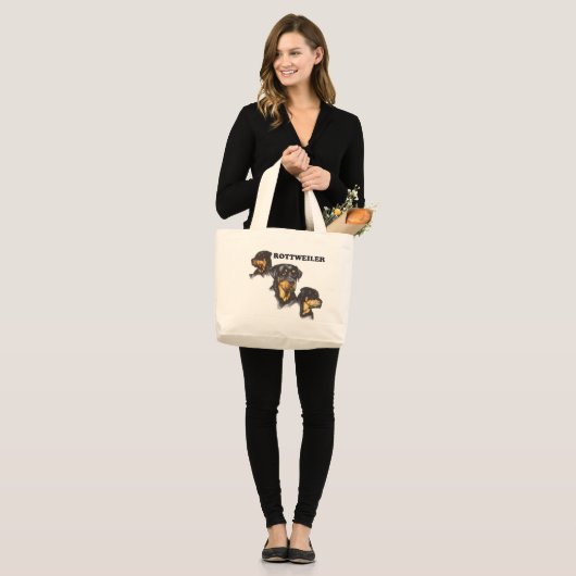Rottweiler Grote Tote Bag (Voorkant (model))