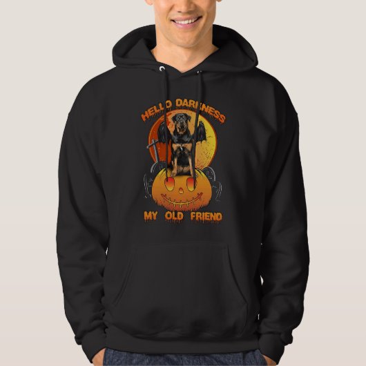 Rottweiler Hallo Donkere Hoodie (Voorkant)