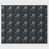 Rottweiler Halloween Engverwekkend Cadeaupapier (Vlak)